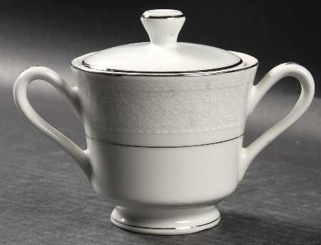 Bridal Lace Sugar Bowl & Lid