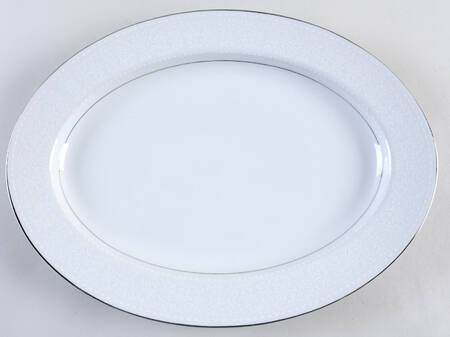 White Lace 14" Oval Serving Platter by Wilshire House