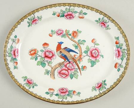 Pheasant (Smooth) 10" Oval Serving Platter by F Winkle