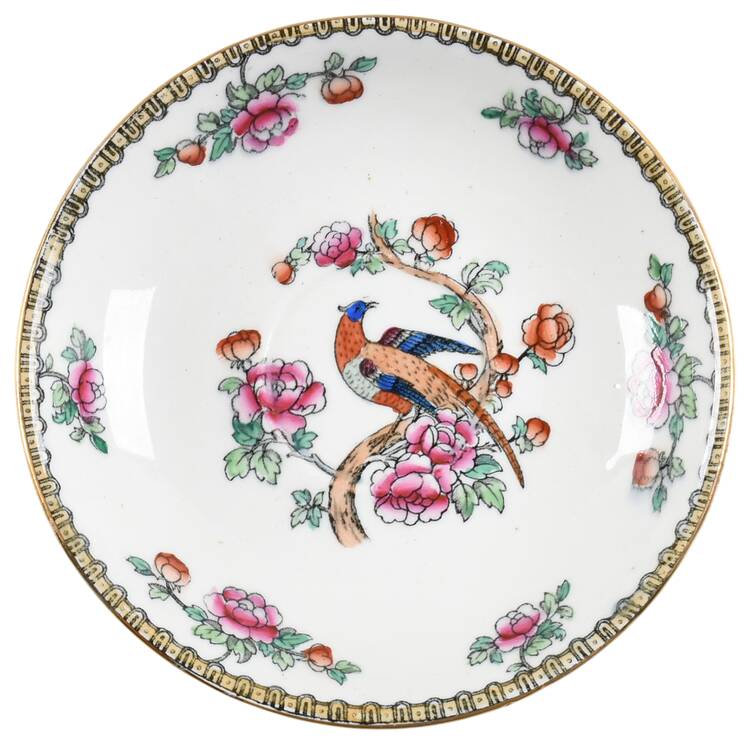 Pheasant (Smooth) Saucer for Flat Demitasse Cup by F Winkle