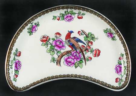 Pheasant (Smooth) Crescent Salad Plate by F Winkle
