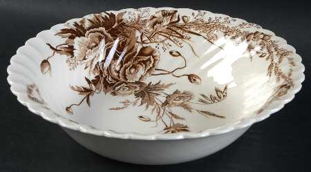 Harvest Brown 7" Round Vegetable Bowl