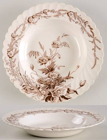 Harvest Brown Rim Soup Bowl