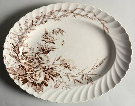 Harvest Brown 12" Oval Serving Platter