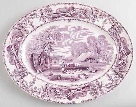 Pastoral Davenport Amethyst 13" Oval Serving Platter