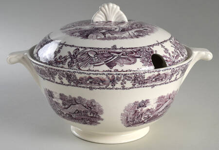 Pastoral Davenport Amethyst Tureen &  Lid
