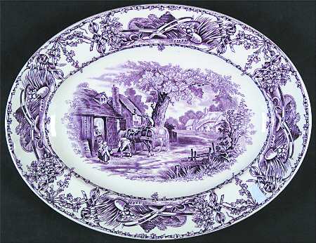Pastoral Davenport Amethyst 12" Oval Serving Platter