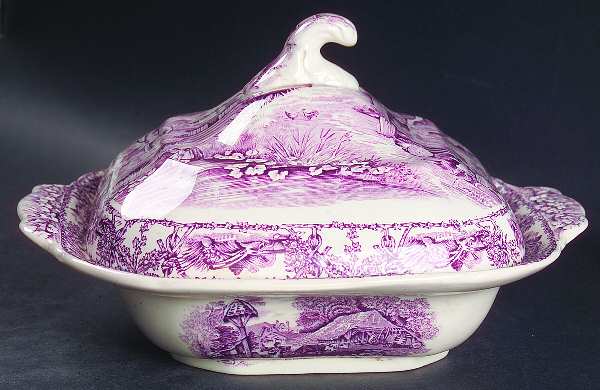 Pastoral Davenport Amethyst Square Covered Vegetable