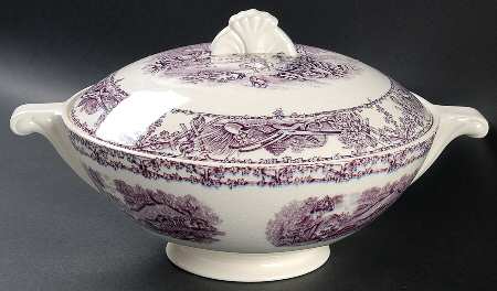 Pastoral Davenport Amethyst Round Covered Vegetable