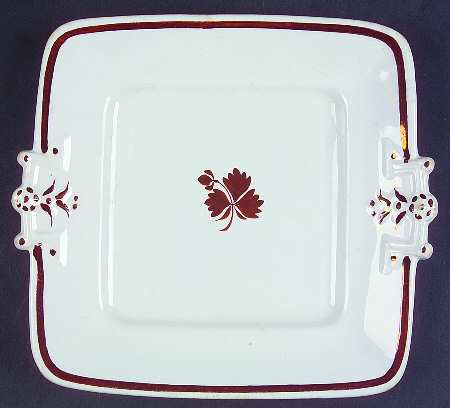 Tea Leaf Square Handled Cake Plate