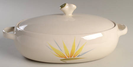 Bird of Paradise 3 Quart Oval Covered Casserole