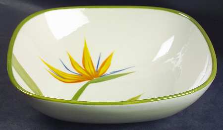 Bird of Paradise 9" Square Vegetable Bowl