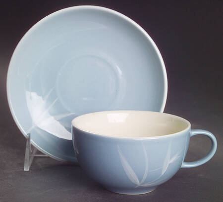 Blue Pacific Flat Cup & Saucer Set