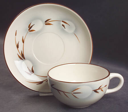 Pussy Willow Flat Cup & Saucer Set