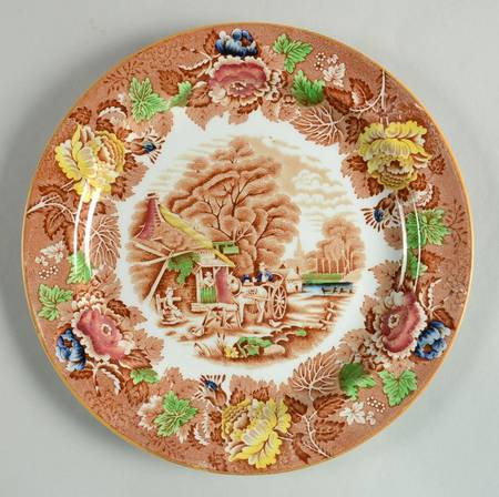 English Scenery Light Brown Multicolor by Wood &amp; Sons