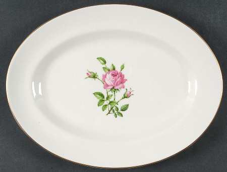 Morning Rose 12" Oval Serving Platter by Westport