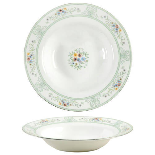 Agincourt Green Rim Soup Bowl