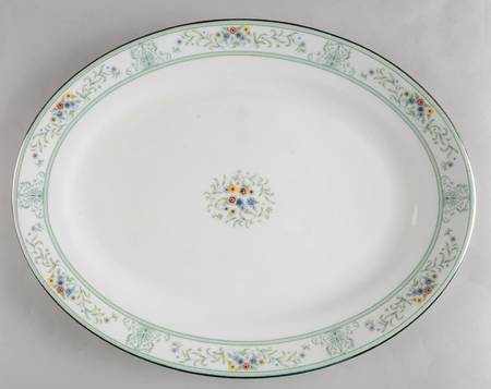 Agincourt Green 17" Oval Serving Platter