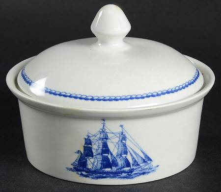 American Clipper Blue Butter Box & Lid