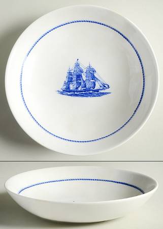 American Clipper Blue Coupe Soup Bowl