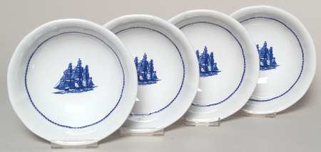 American Clipper Blue Coupe Cereal Bowl - Set of 4