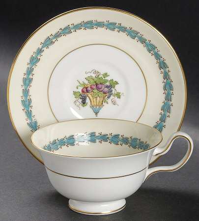 Appledore Peony Shape Footed Cup & Saucer Set
