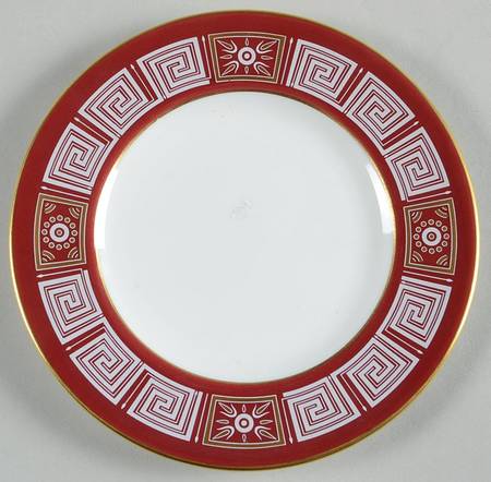 Asia Red Bread & Butter Plate
