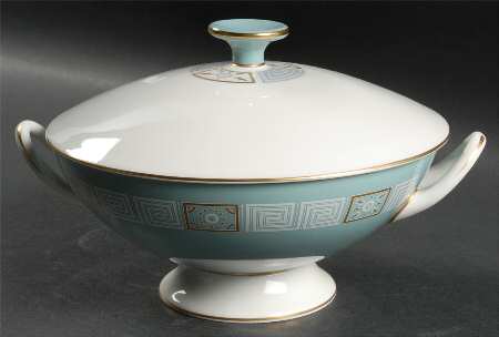Asia Turquoise Round Covered Vegetable