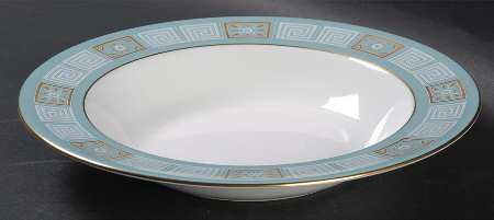 Asia Turquoise Rim Soup Bowl