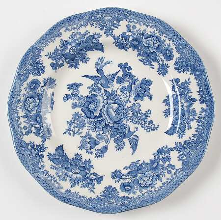Asiatic Pheasant Blue Salad Plate