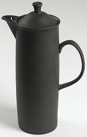 Basalt Black Minkin Coffee Pot & Lid by Wedgwood