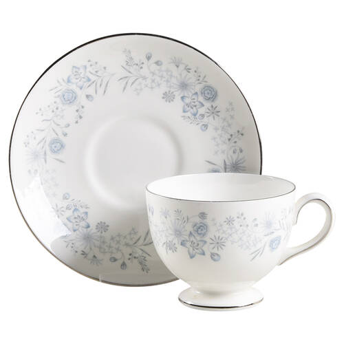 Belle Fleur Footed Cup & Saucer Set