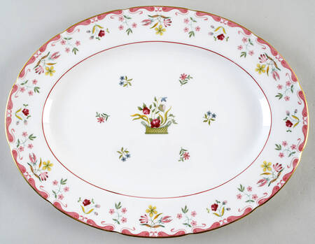 Bianca (Williamsburg Mark) 15" Oval Serving Platter by Wedgwood