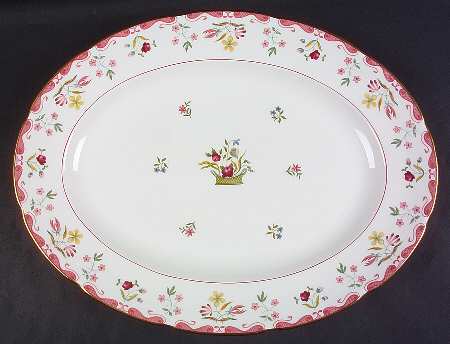 Bianca (Williamsburg Mark) 17" Oval Serving Platter by Wedgwood