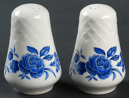 Blue Rose Salt & Pepper Set