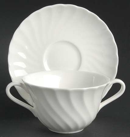 Candlelight Flat Cream Soup Bowl & Saucer Set