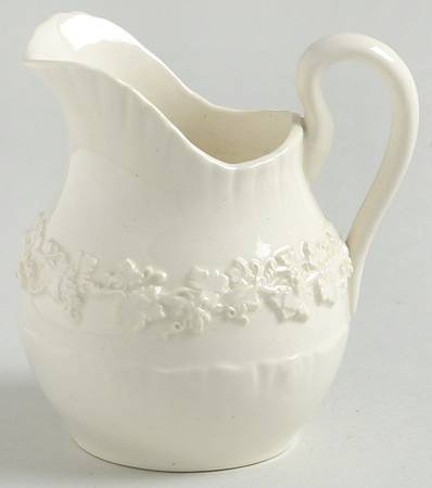 Cream Color on Cream Color (Shell Edge) Mini Creamer