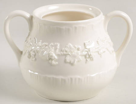 Cream Color on Cream Color (Shell Edge) Sugar Bowl No Lid