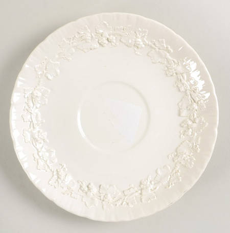 Cream Color on Cream Color (Shell Edge) Saucer for Oversized Cup