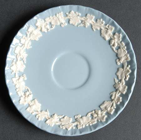 Cream Color on Lavender (Shell Edge) Saucer for Demitasse Cup