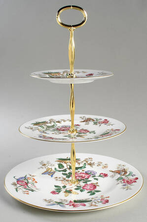 Charnwood (Bone) 13 7/8"-14 1/4" 3-Tiered Serving Tray(DP,SP,BB) HC