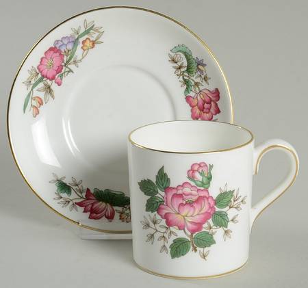 Charnwood (Bone) Bond Shape Demitasse Cup and Saucer Set