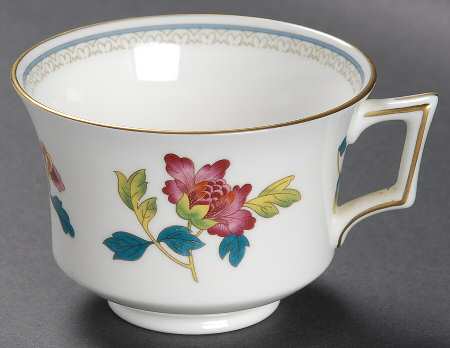 Chinese Flowers Footed Cup