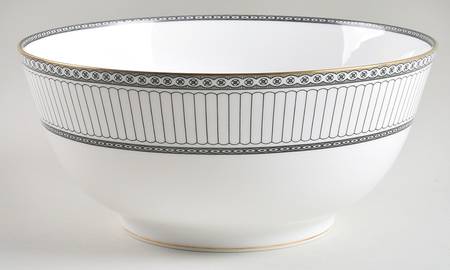 Colonnade Black 9" Salad Serving Bowl