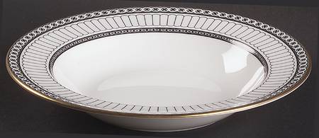Colonnade Black Rim Soup Bowl
