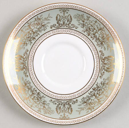 Columbia Sage Green Rim Saucer for Cream Soup Bowl