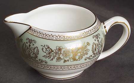 Columbia Sage Green Rim 146 Shape Mini Creamer