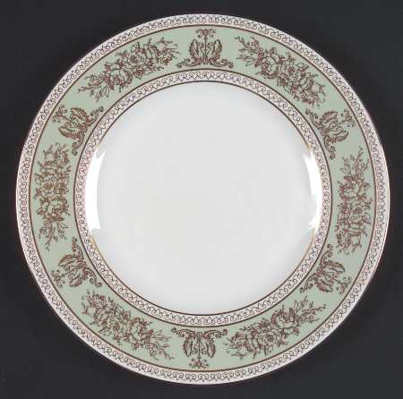 Columbia Sage Green Rim Luncheon Plate
