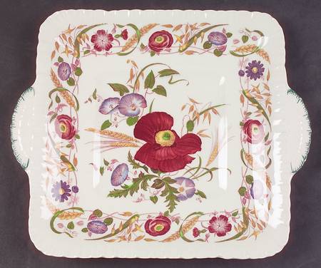 Cornflower Square Handled Cake Plate