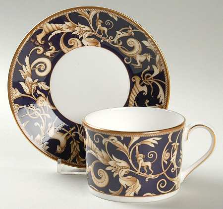 Cornucopia Imperial Flat Cup & Saucer Set